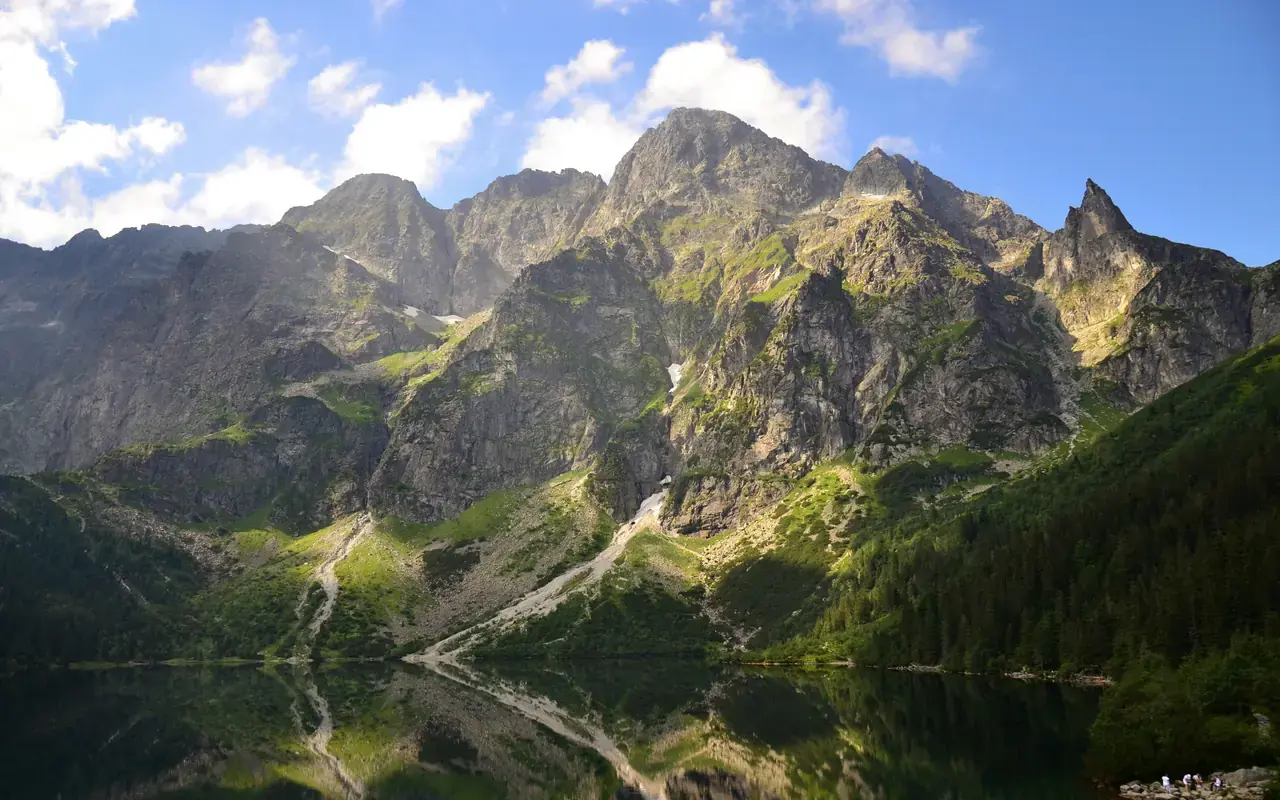 Morskie Oko lake and high Tatras peaks