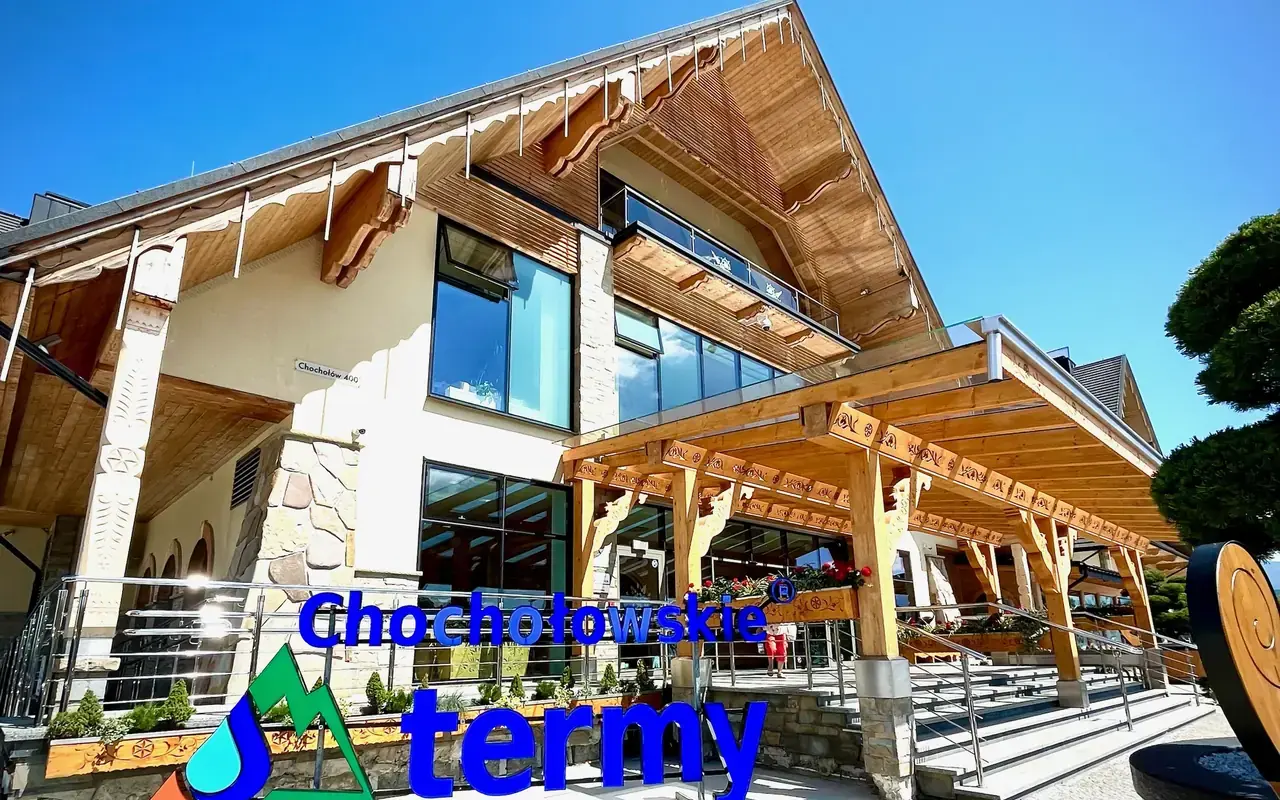 Chochołowskie Termy thermal baths entrance near Zakopane