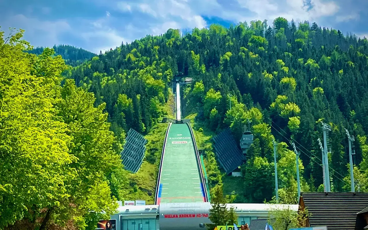 Wielka Krokiew ski jump with Zakopane lettering